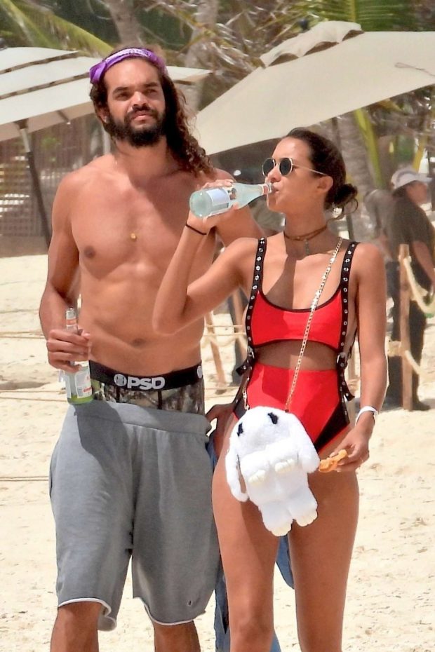 Lais Ribeiro and NBA player Joakim Noah spotted on the sands of Tulum