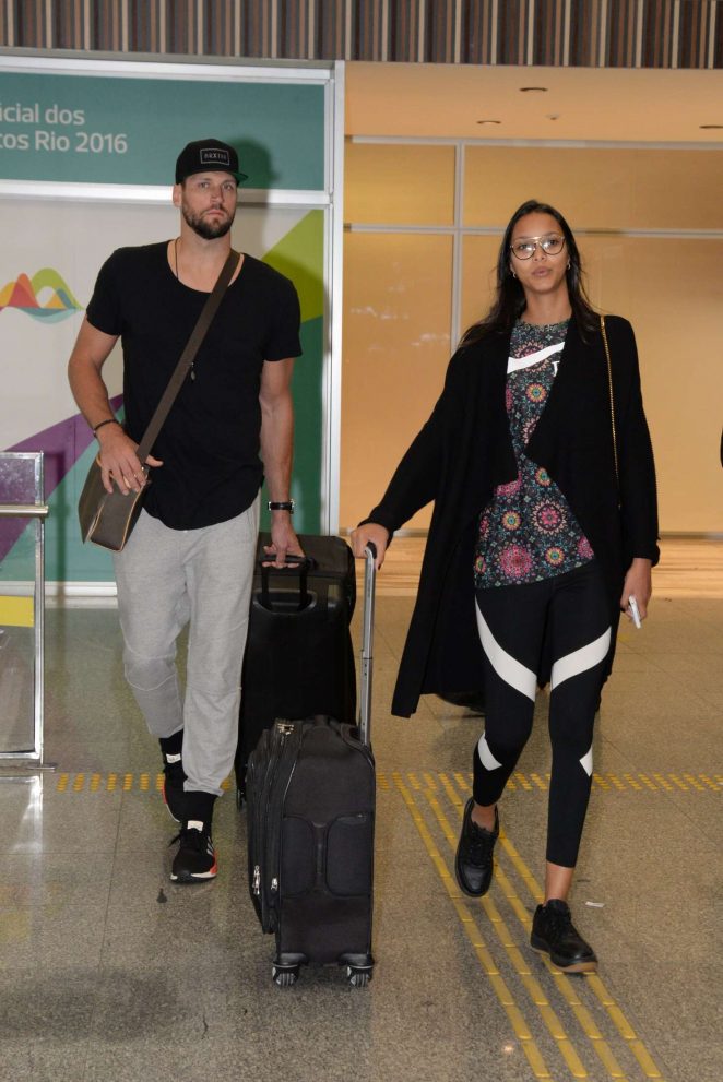 Lais Ribeiro Arrives at airport in Brazil