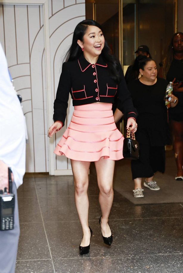 Lana Condor - In a mini skirt while exiting the 'Today' show studios in New York