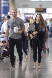 Lana Del Rey and boyfriend Sean Larkin - Arrives at JFK airport in NYC
