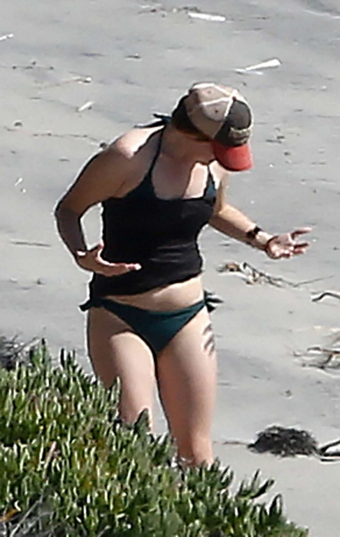 Lana Del Rey in Bikini Bottoms in Malibu