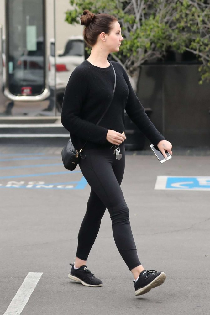 Lana Del Rey in Black Tights - Out in Beverly Hills