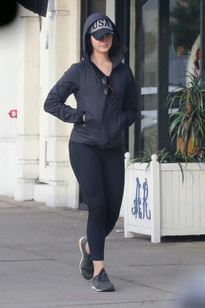 Lana Del Rey in Black Tights out in Hollywood