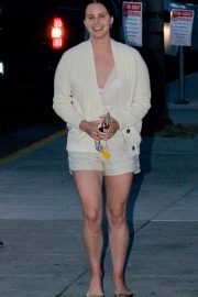 Lana Del Rey - In shorts as she head to church in Beverly Hills