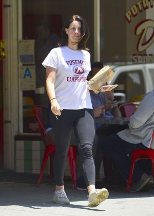 Lana Del Rey in Tights - Out in Los Angeles