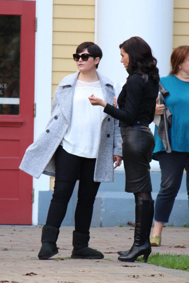 Lana Parrilla on the set of 'Once Upon a Time' in Vancouver
