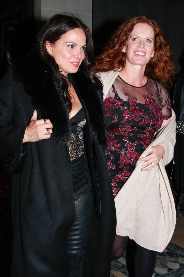 Lana Parrilla - With Rebecca Mader leaving Costes Hotel in Paris