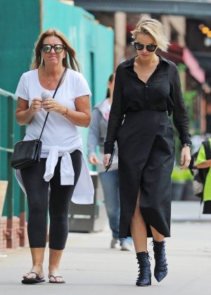 Lara Bingle with her mother Sharon Bingle out in Tribeca