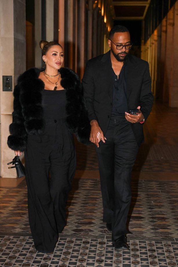 Larsa Pippen - With Marcus Jordan go for a romantic meal at the Costes restaurant in Paris