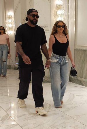 Larsa Pippen - With Marcus Jordan heads to watch Raiders play against the NY Giants in Las Vegas