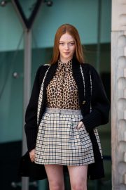 Larsen Thompson - In mini skirt outside Vivetta at 2020 Milan Fashion Week