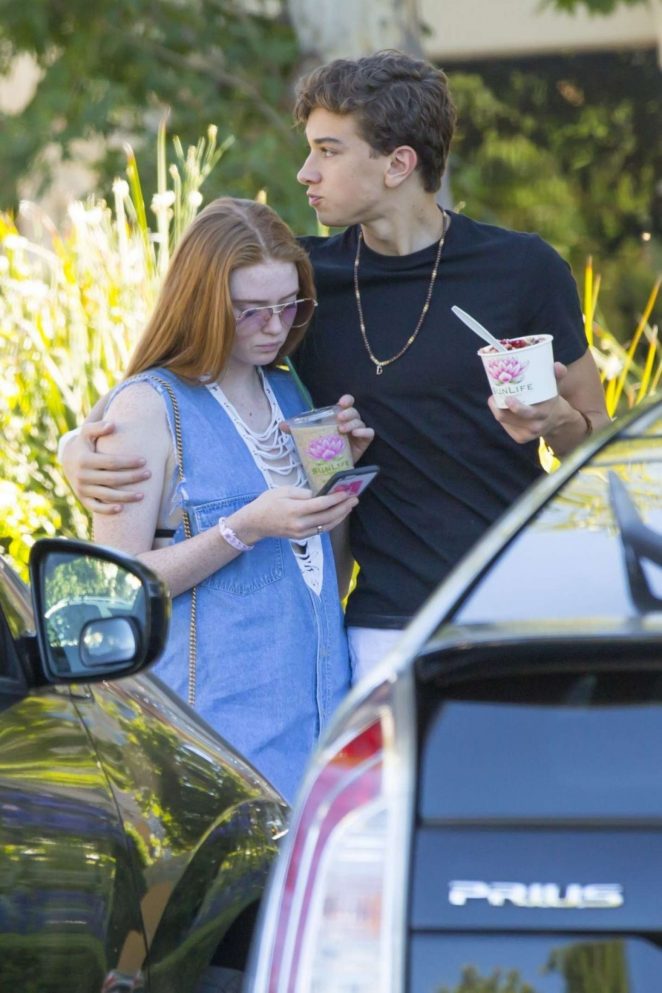 Larsen Thompson with boyfriend out in Los Angeles