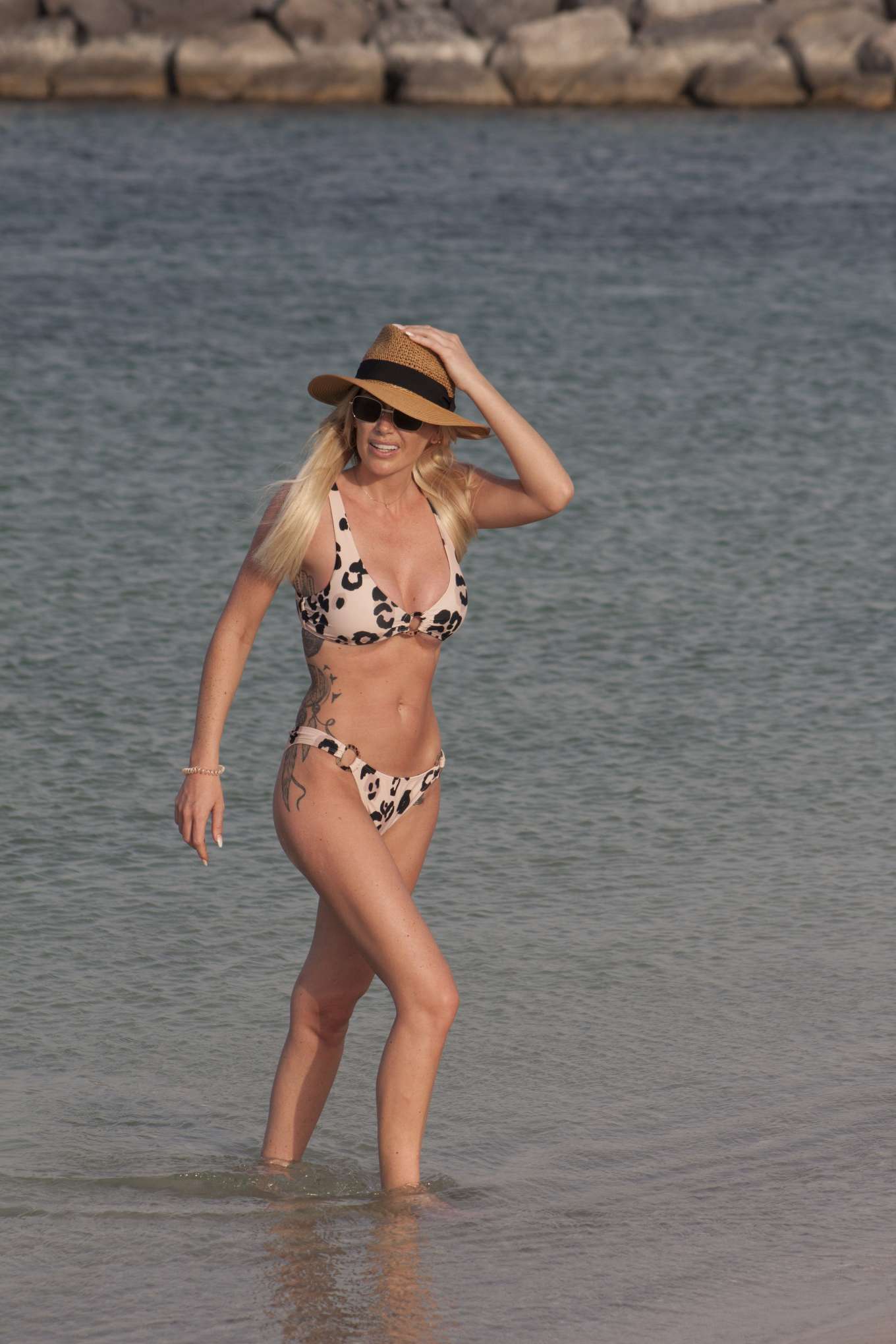 Laura Anderson in Bikini on the beach in Dubai