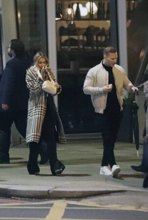 Laura Anderson - Steps out for a dinner at Aster restaurant with a mystery guy in London
