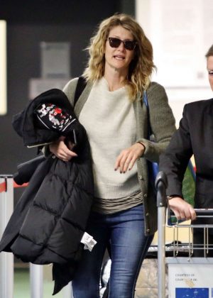 Laura Dern at airport in Vancouver