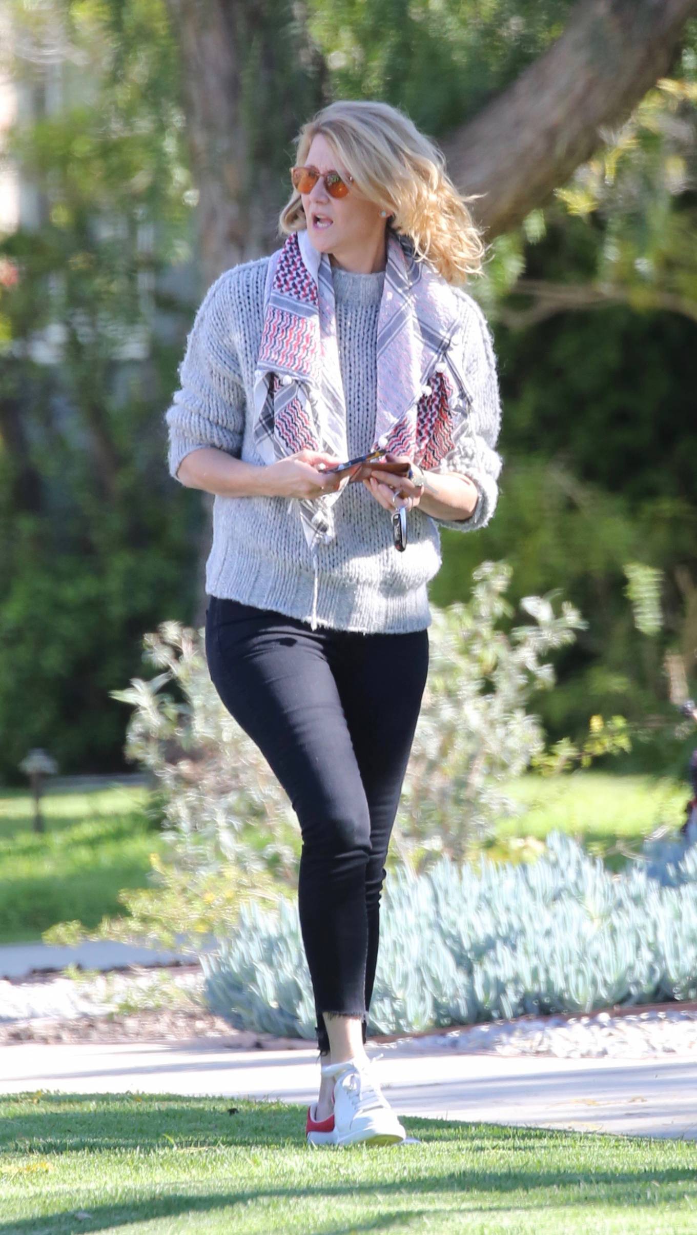 Laura Dern â€“ Out for a Dog Walk in Los Angeles