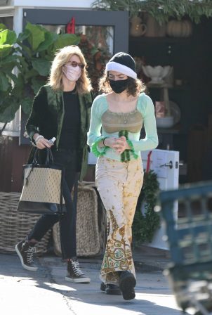 Laura Dern - With her daughter Jaya Harper out in Brentwood