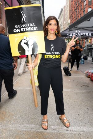 Laura Gomez - Seen at SAG-AFTRA Strike in New York