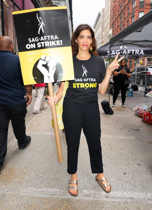 Laura Gomez - Seen at SAG-AFTRA Strike in New York