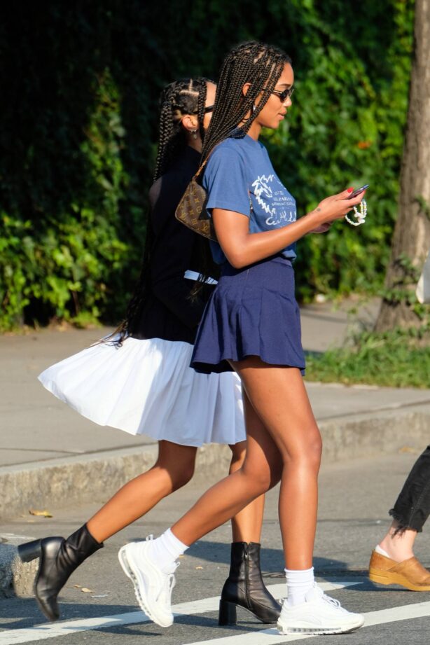 Laura Harrier - Steps out with friends in New York