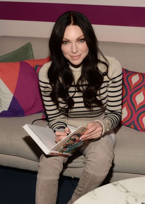prepon laura backstage promoting york book live her nyc gotceleb