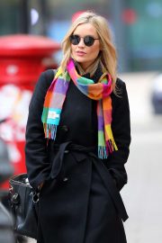 Laura Whitmore - Leaving the BBC studios in London