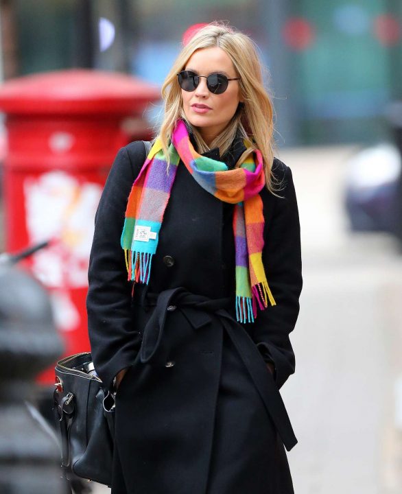 Laura Whitmore - Leaving the BBC studios in London