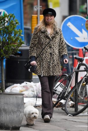 Laura Whitmore - Out walking her dog in London