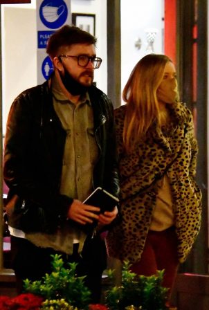 Laura Whitmore - With her boyfriend Iain Stirling in London