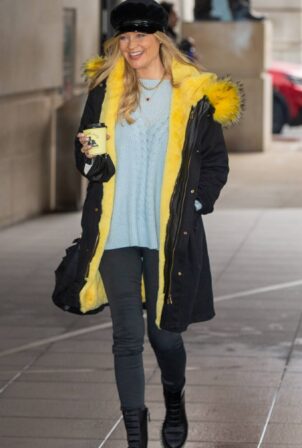 Laura Whitmoreis - Seen outside BBC New Broadcasting House in London
