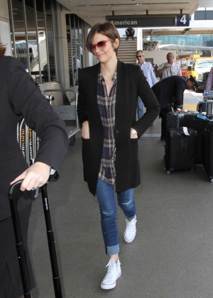 Lauren Cohan at LAX Airport in Los Angeles
