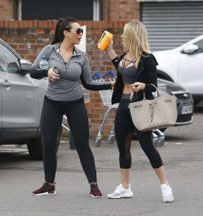 Lauren Goodger and Danielle Armstrong - Leaves a gym in Essex
