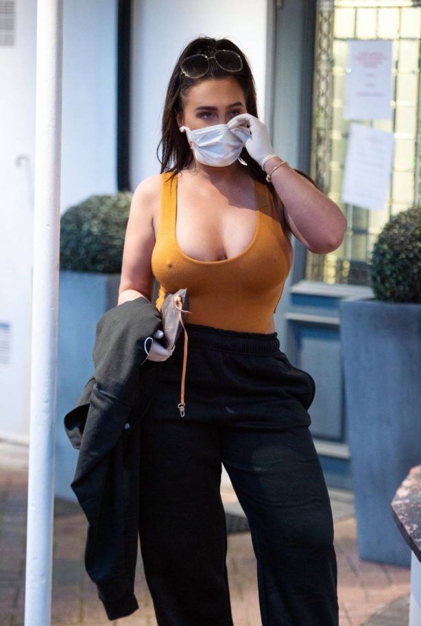 Lauren Goodger at a dental clinic in Chigwell