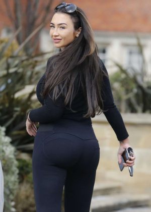 Lauren Goodger in Black Tights Out in London