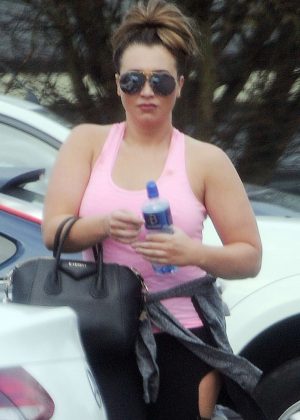 Lauren Goodger Leaving the gym in London