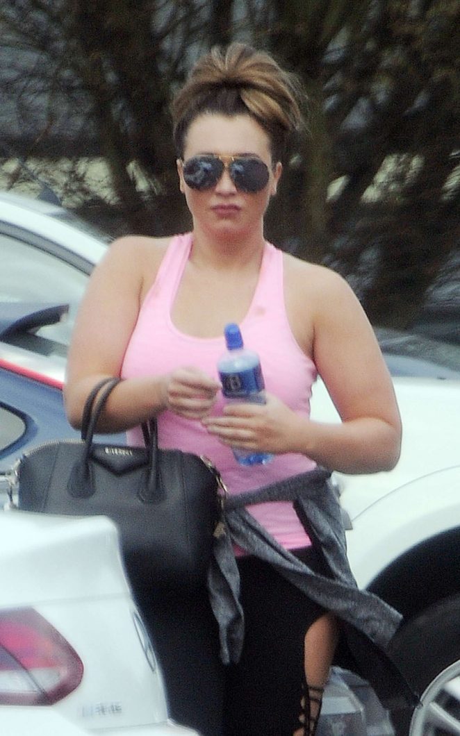 Lauren Goodger Leaving the gym in London
