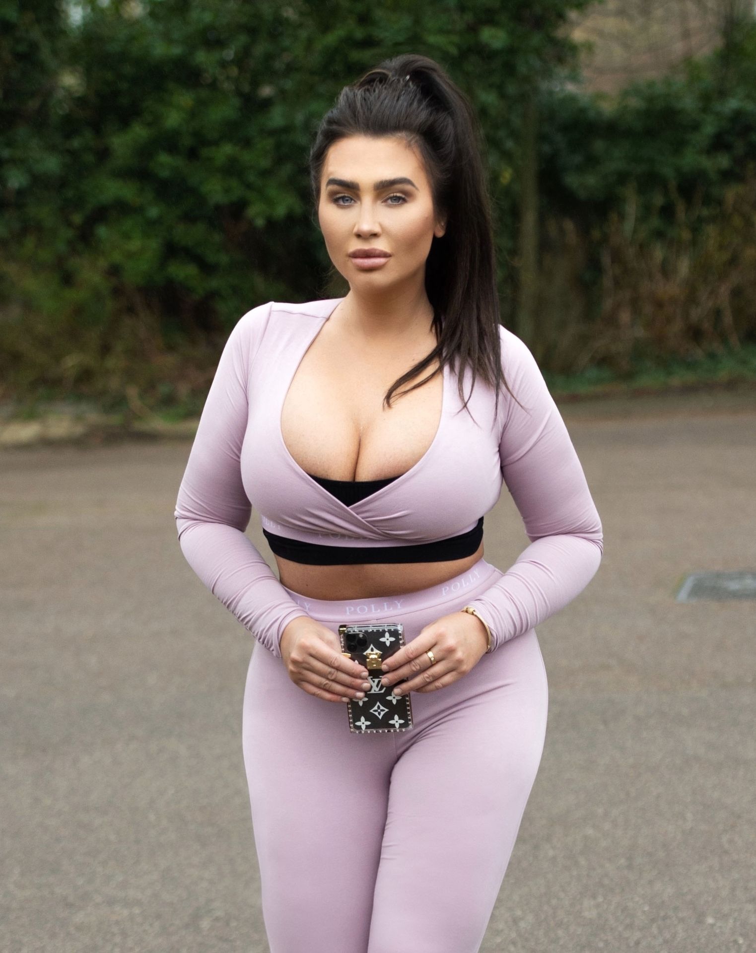 Lauren Goodger â€“ Out for a morning walk in Essex