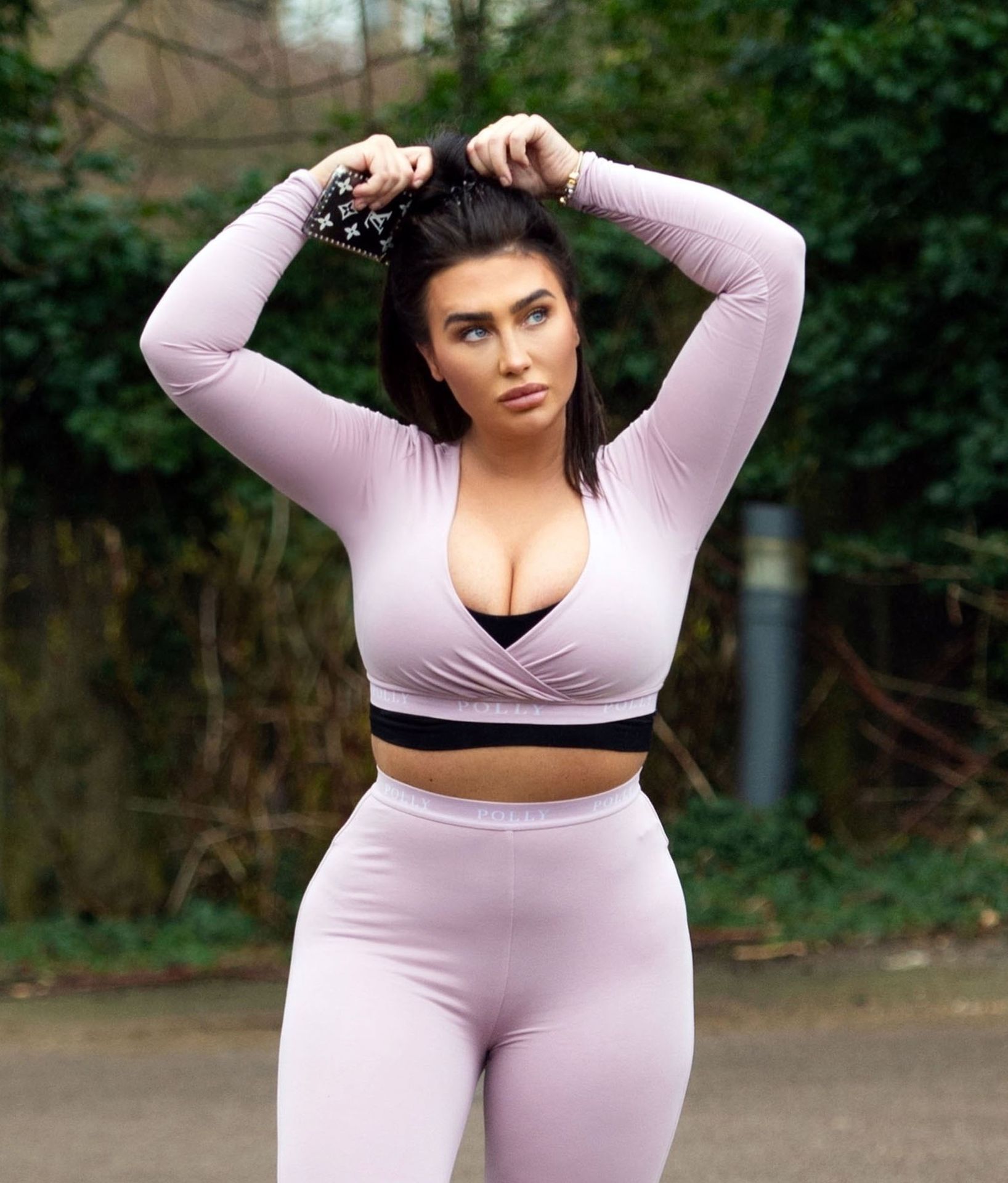 Lauren Goodger â€“ Out for a morning walk in Essex