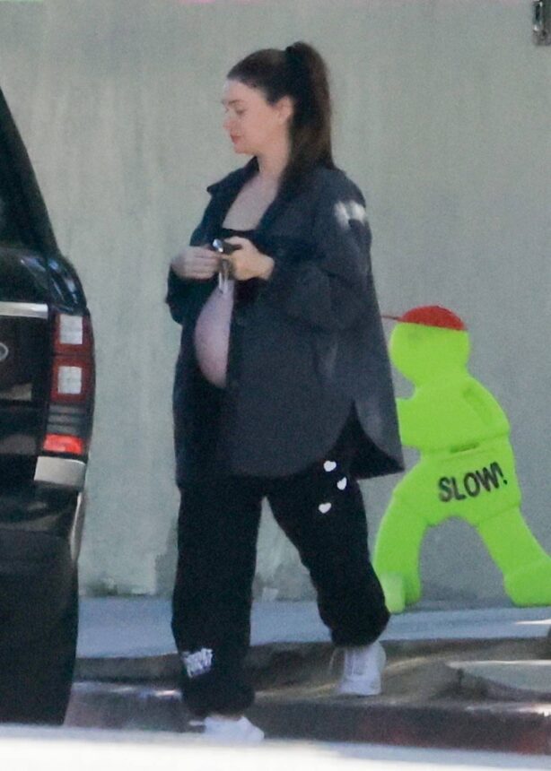 Lauren Parsekian - Shows her baby bump while out in Los Angeles