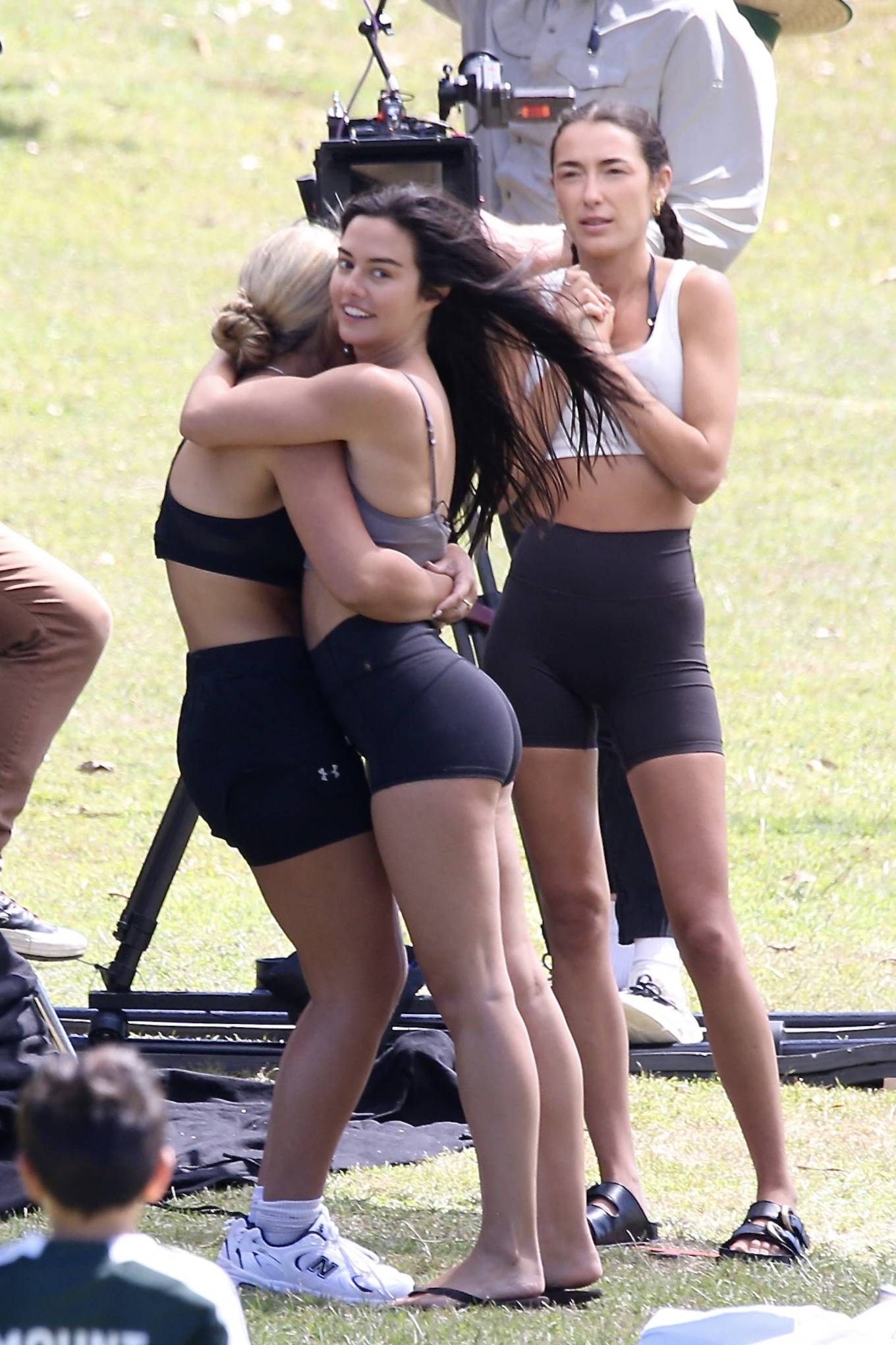 Lauren Sintes - With Bella Sharpe and Jasmine Saunders on the set at Watsons Bay in Sydney