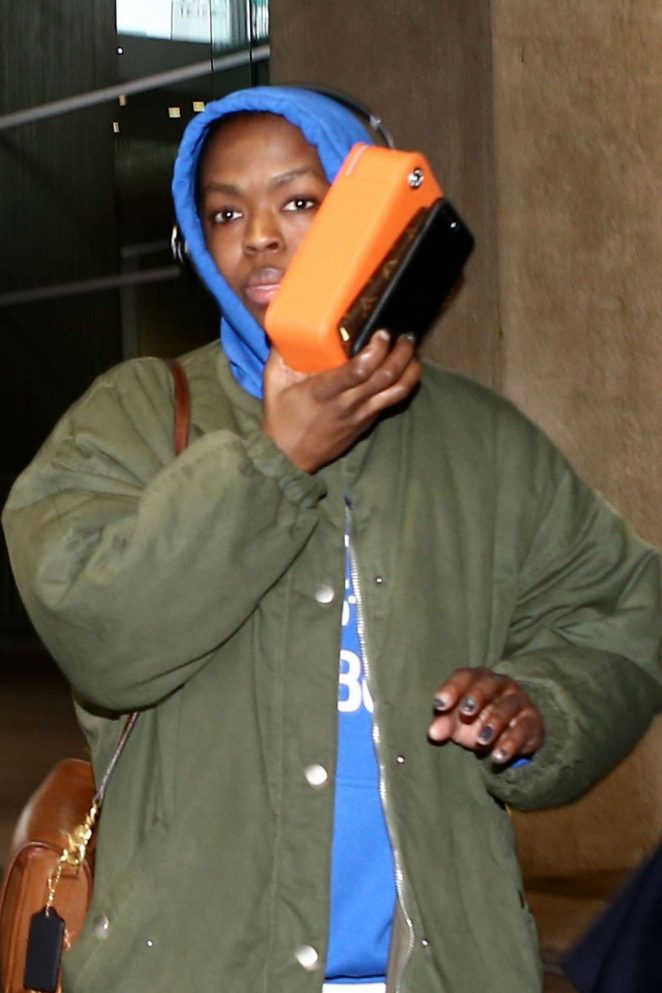 Lauryn Hill at Charles de Gaulle Airport in Paris