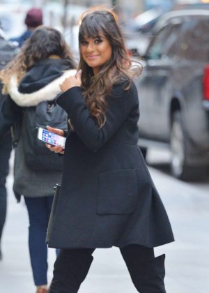 Lea Michele - Arriving at the Appel Room in New York