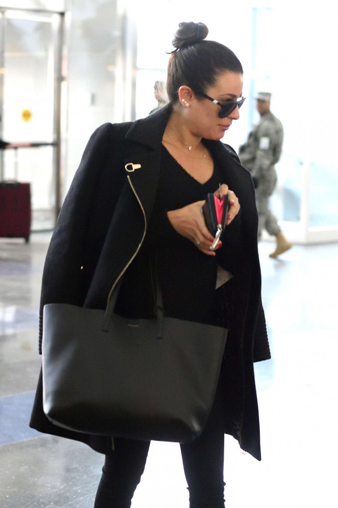 Lea Michele at JFK Airport in New York