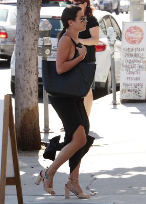 Lea Michele at The Now Massage Boutique in West Hollywood