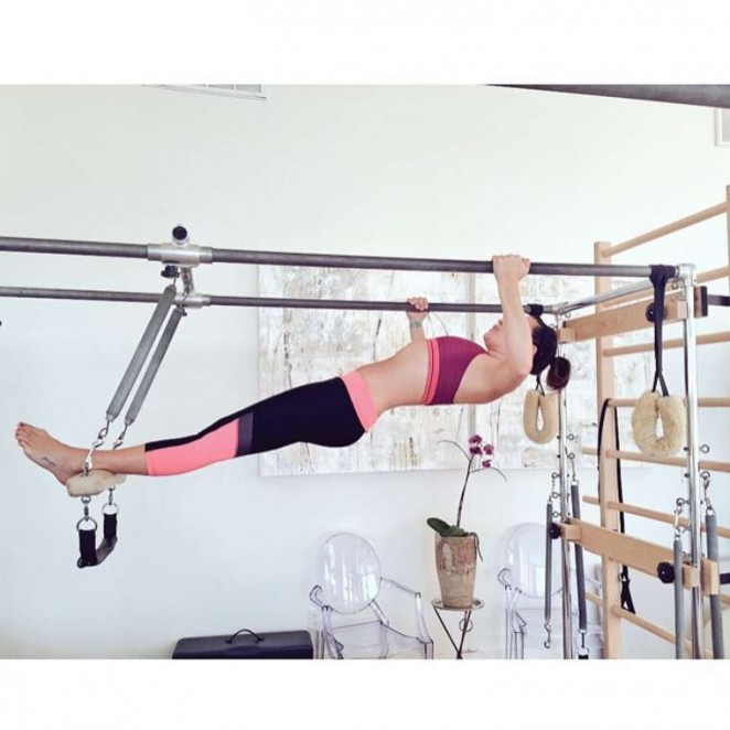 Lea Michele Exercising