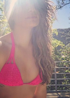 Lea Michele in Bikini Top - Twitpic
