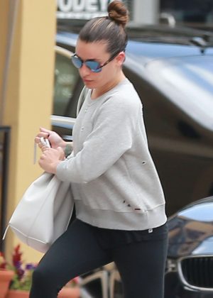 Lea Michele in Tight Leggings out in Los Angeles