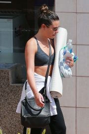 Lea Michele - Leaving a yoga studio in Santa Monica
