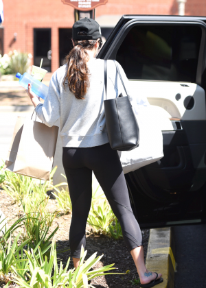 Lea Michele - Leaving SoulCycle in LA