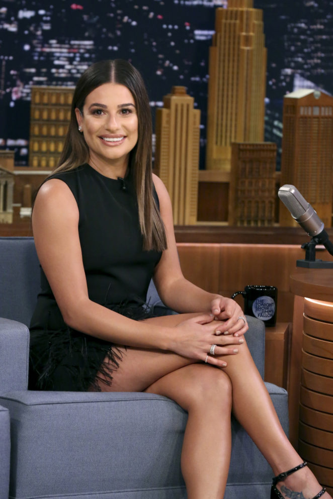 Lea Michele on 'The Tonight Show Starring Jimmy Fallon' in New York